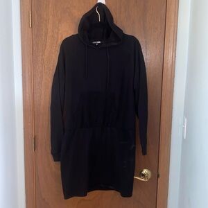 BLACK HOODED MINI DRESS. (2 in stock/sold separately)